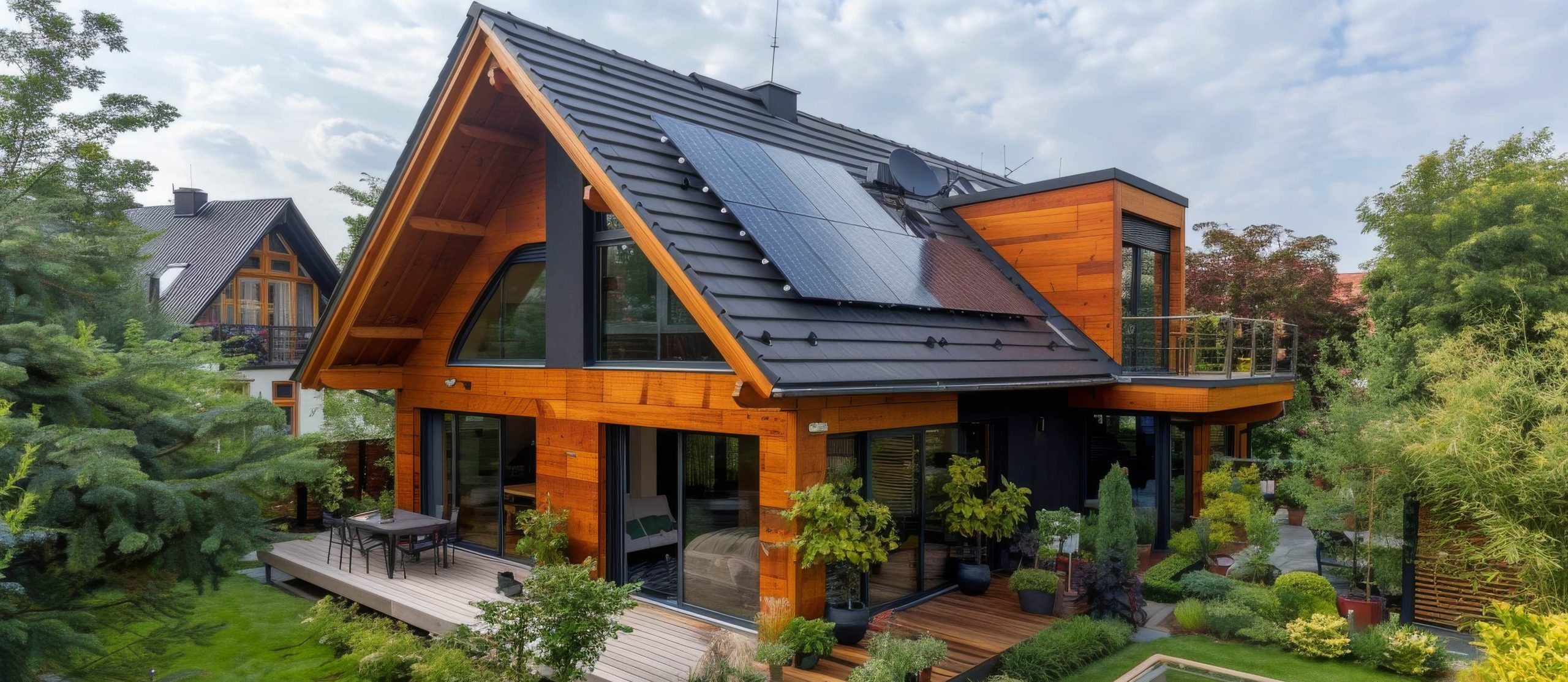 vecteezy ai generated residential house with solar panel roof 41862190 (1)